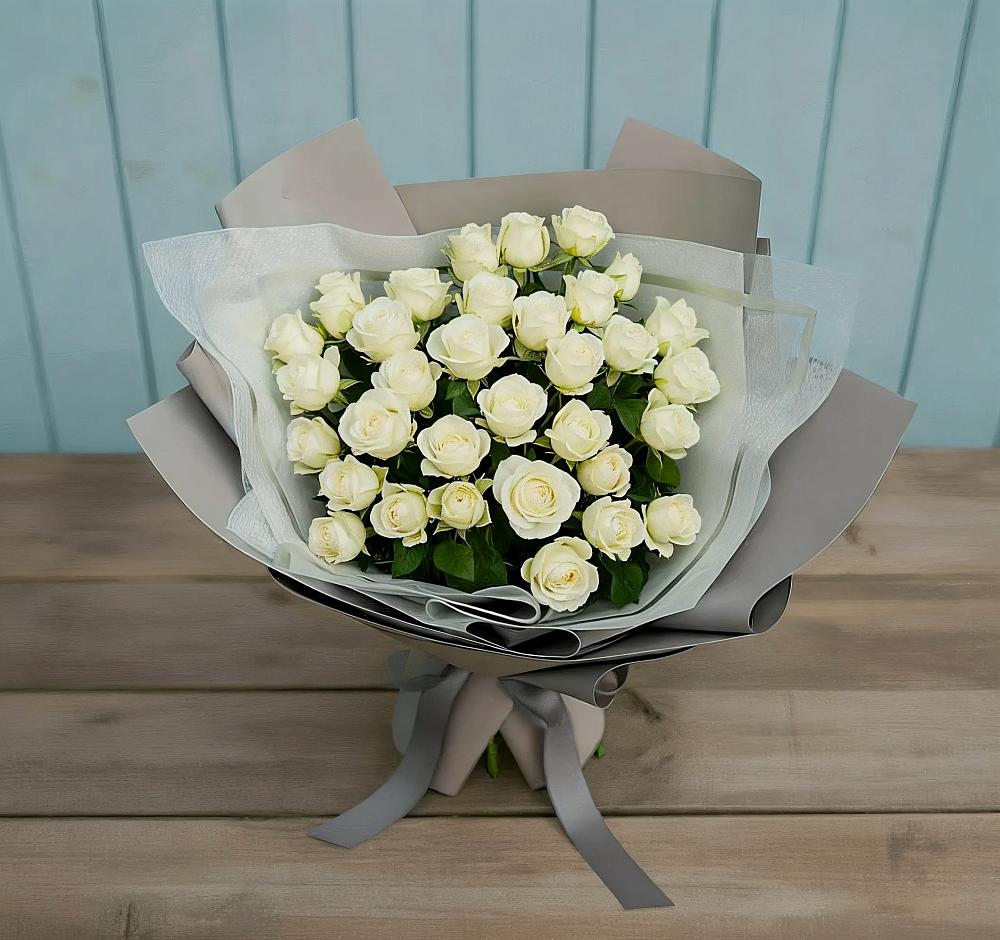 Букет Белоснежная нежность в Кусе