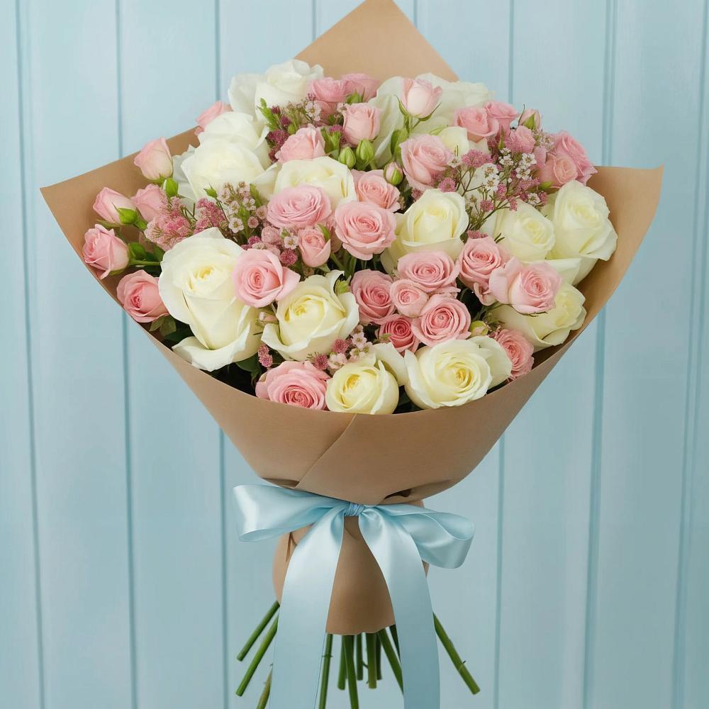 Букет цветов из: Розы в Кусе