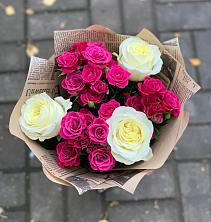 Букет цветов из:  Розы в Кусе