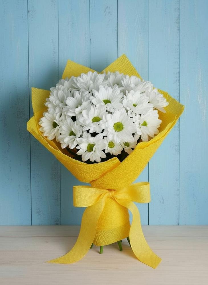 Букет цветов из: Хризантемы в Кусе