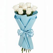 Букет 7 белых роз Проуд в Кусе