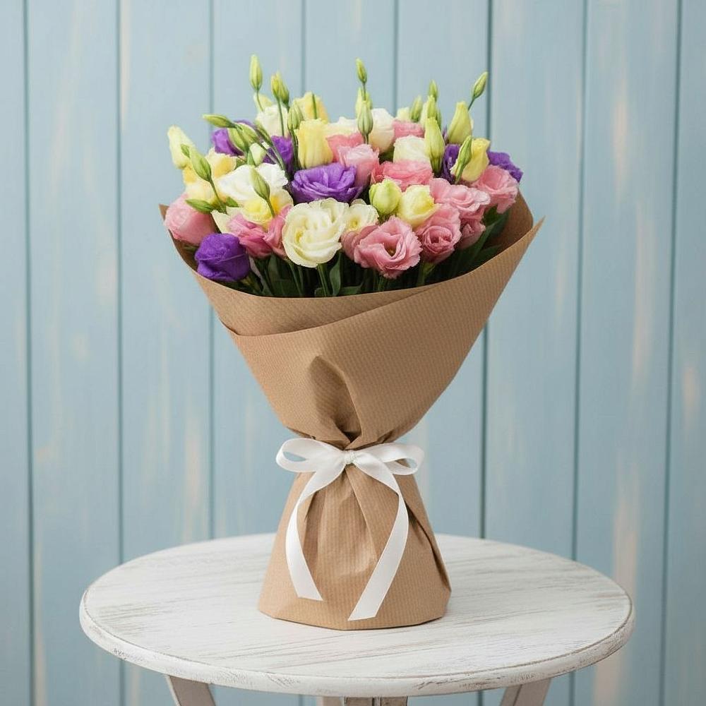 Букет цветов из: Лизиантусы в Кусе