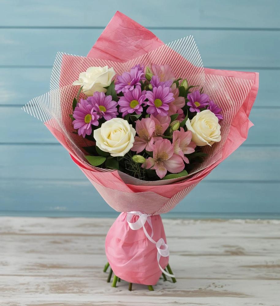 Букет цветов из: Герберы в Кусе