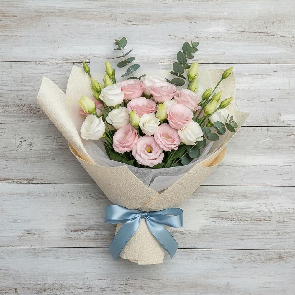 Букет цветов из: Лизиантусы в Кусе